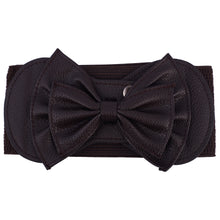 Load image into Gallery viewer, Leather Bow Belts Brown Belts
