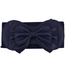 Load image into Gallery viewer, Leather Bow Belts Blue Belts