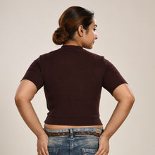 Load image into Gallery viewer, Hosiery Blouses - Dark Brown - Blouse featured