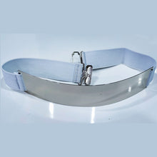 Load image into Gallery viewer, Silver Buckle Belt 4 x 25 (White Belt) Belts