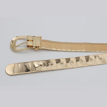 Load image into Gallery viewer, Golden Pin Hole Buckle Belt 2.8 cms Belts