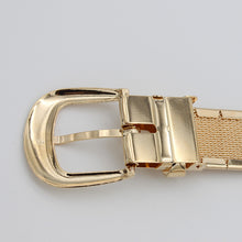 Load image into Gallery viewer, Golden Pin Hole Buckle Belt Belts