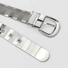 Load image into Gallery viewer, Silver Pin Hole Buckle Belt Belts