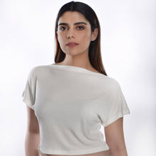 Load image into Gallery viewer, Boat Neck Blouse - White - Blouse featured