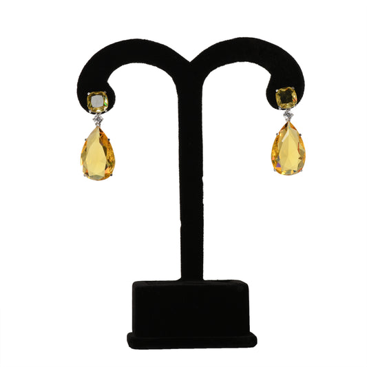Yellow Sapphire Earrings earrings