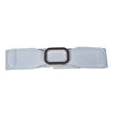 Load image into Gallery viewer, Rectangle Buckle Belt - Artificial Leather White Belts
