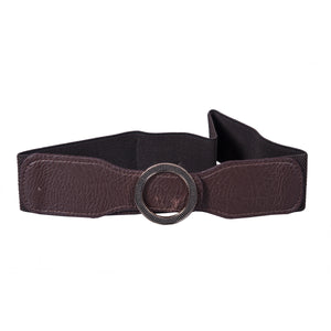 Round Buckle Belt - Artificial Leather Belts