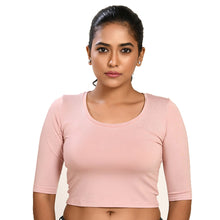 Load image into Gallery viewer, Cotton Rayon Blouses - Elbow Sleeves Crepe Pink Bust size 28-40 Blouse