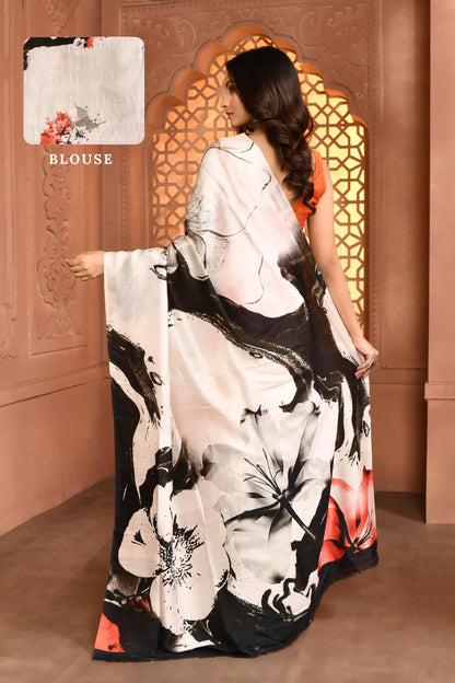 Monochrome Muse Saree