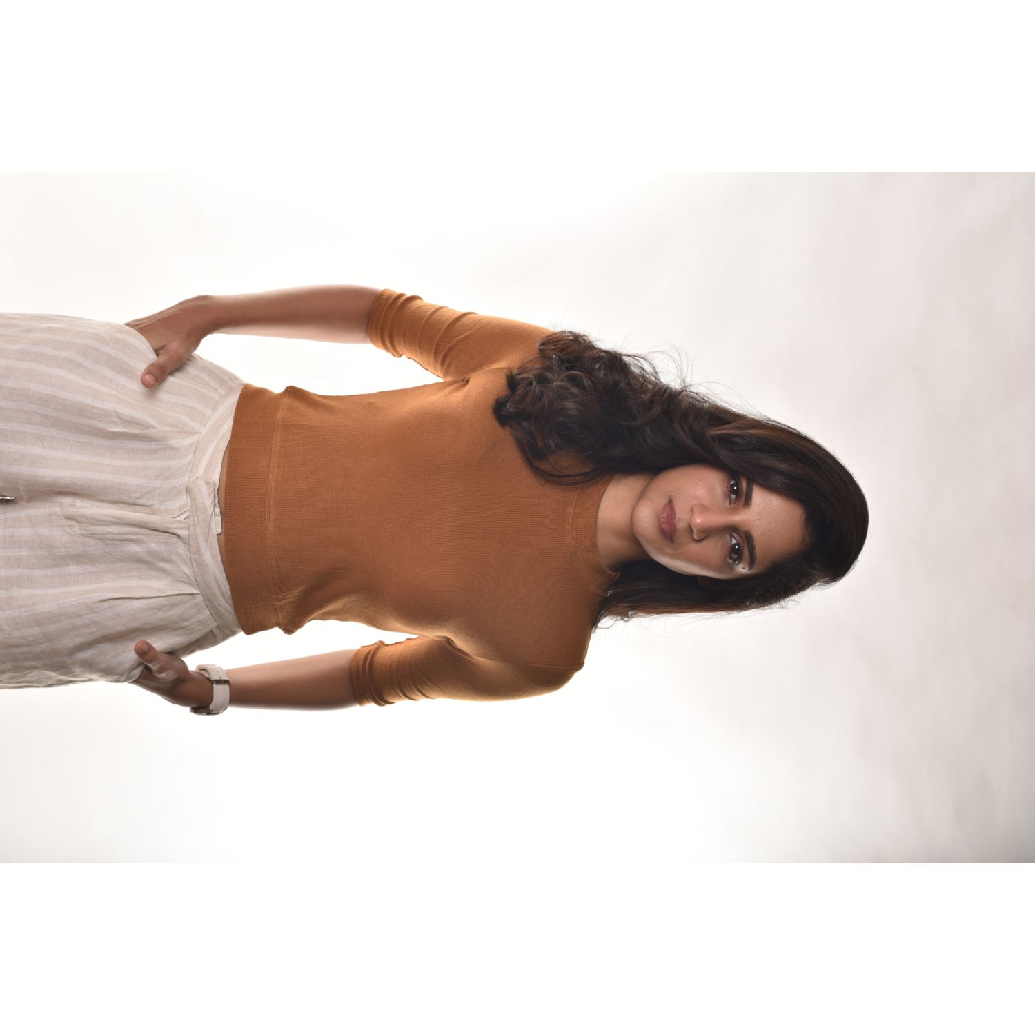 Hosiery Blouses - Elbow Sleeves - Mustard - Blouse featured