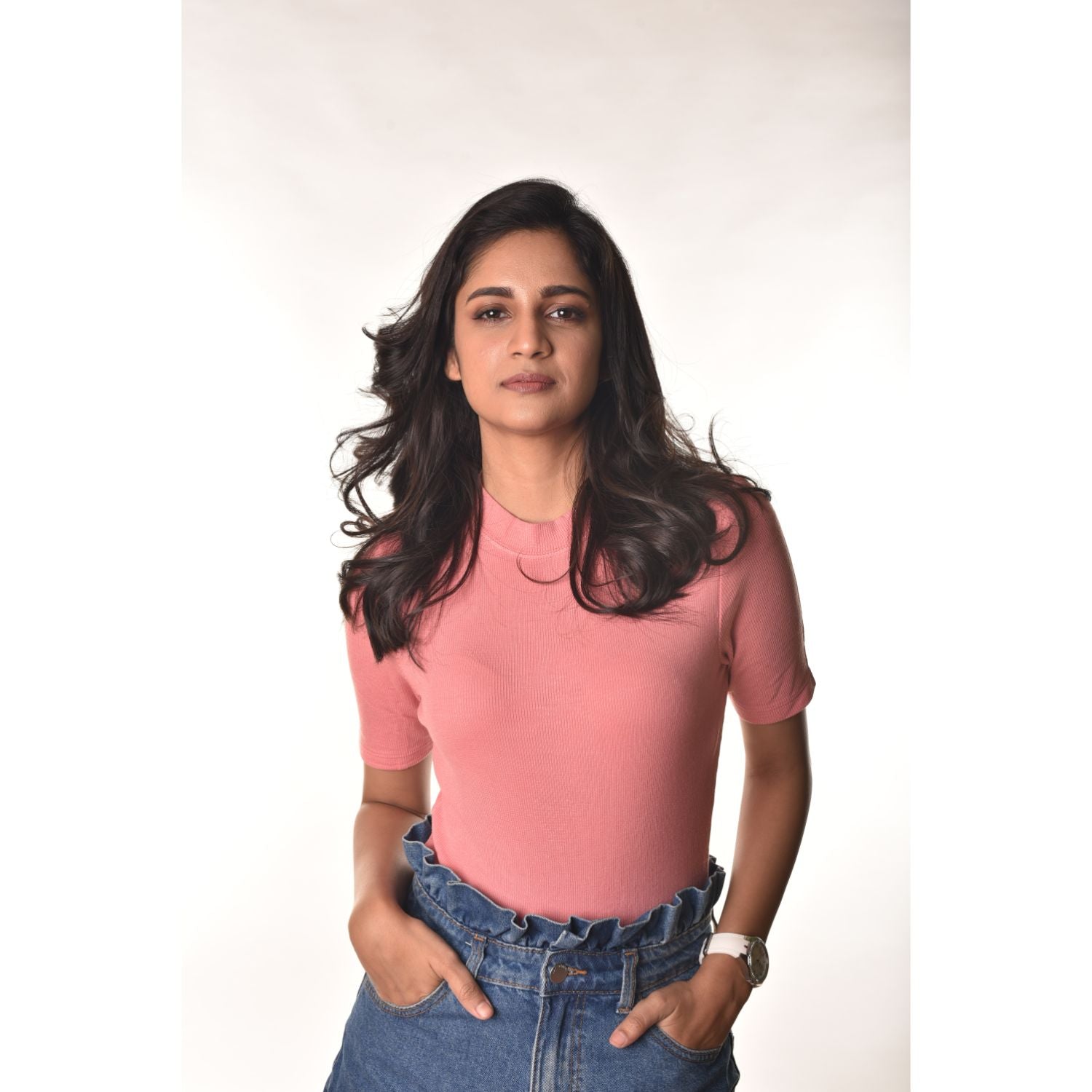 Hosiery Blouses - Elbow Sleeves - Sakura Pink - Blouse featured