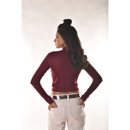 Full Sleeves Blouses - Maroon - Blouse featured