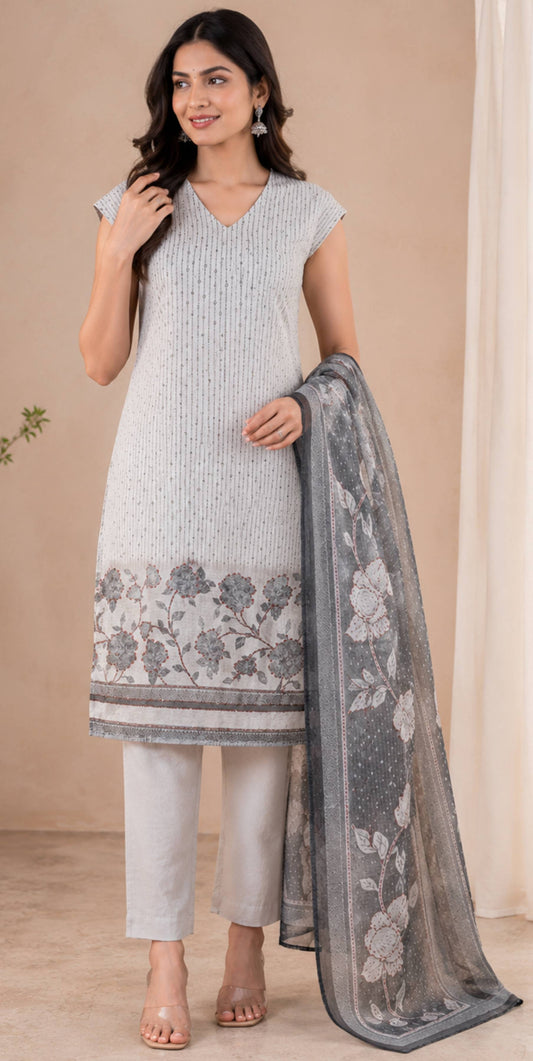 Vintage Vine Kantha Tussar Kurti Set Kurti Set featured