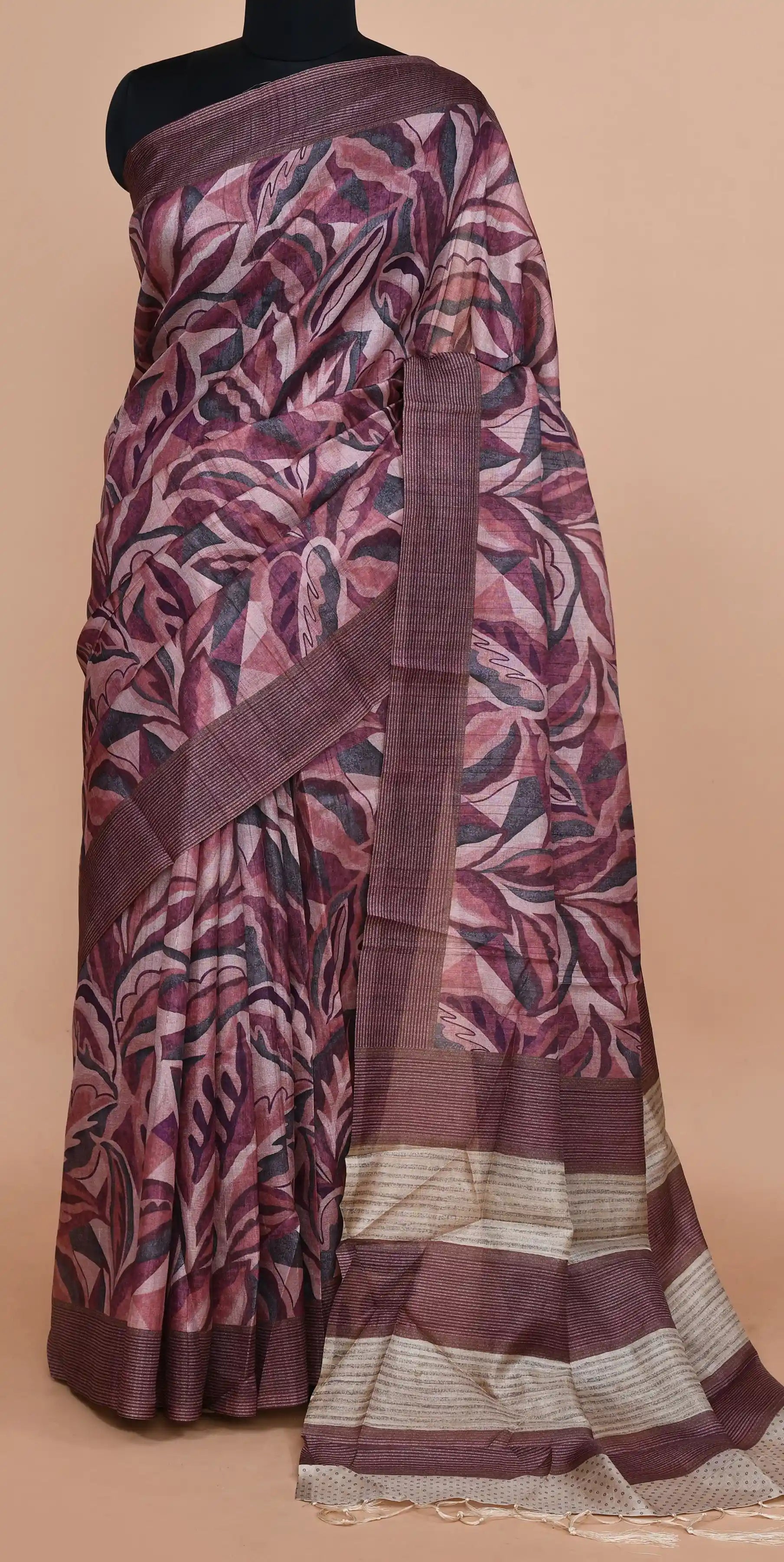 Lavanya Mulberry Purple Saree featured