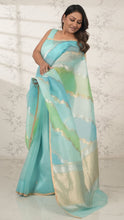 Load image into Gallery viewer, Handwoven Rangkat Banarasi Organza Silk Saree Saree