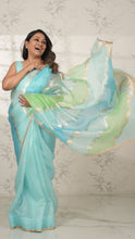 Load image into Gallery viewer, Handwoven Rangkat Banarasi Organza Silk Saree Saree