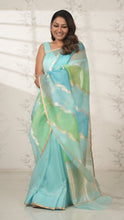 Load image into Gallery viewer, Handwoven Rangkat Banarasi Organza Silk Saree Saree