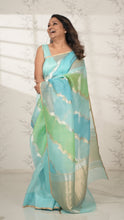 Load image into Gallery viewer, Handwoven Rangkat Banarasi Organza Silk Saree Saree