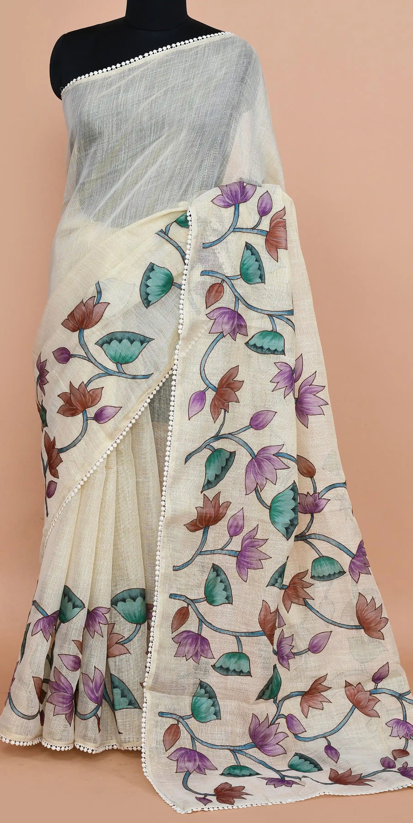 Tirzah Mauve & Teal Saree featured