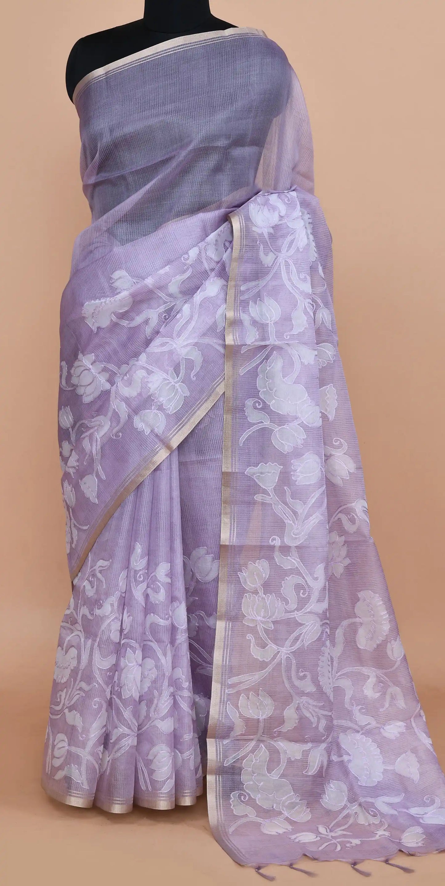 Veda Lilac Purple Saree featured