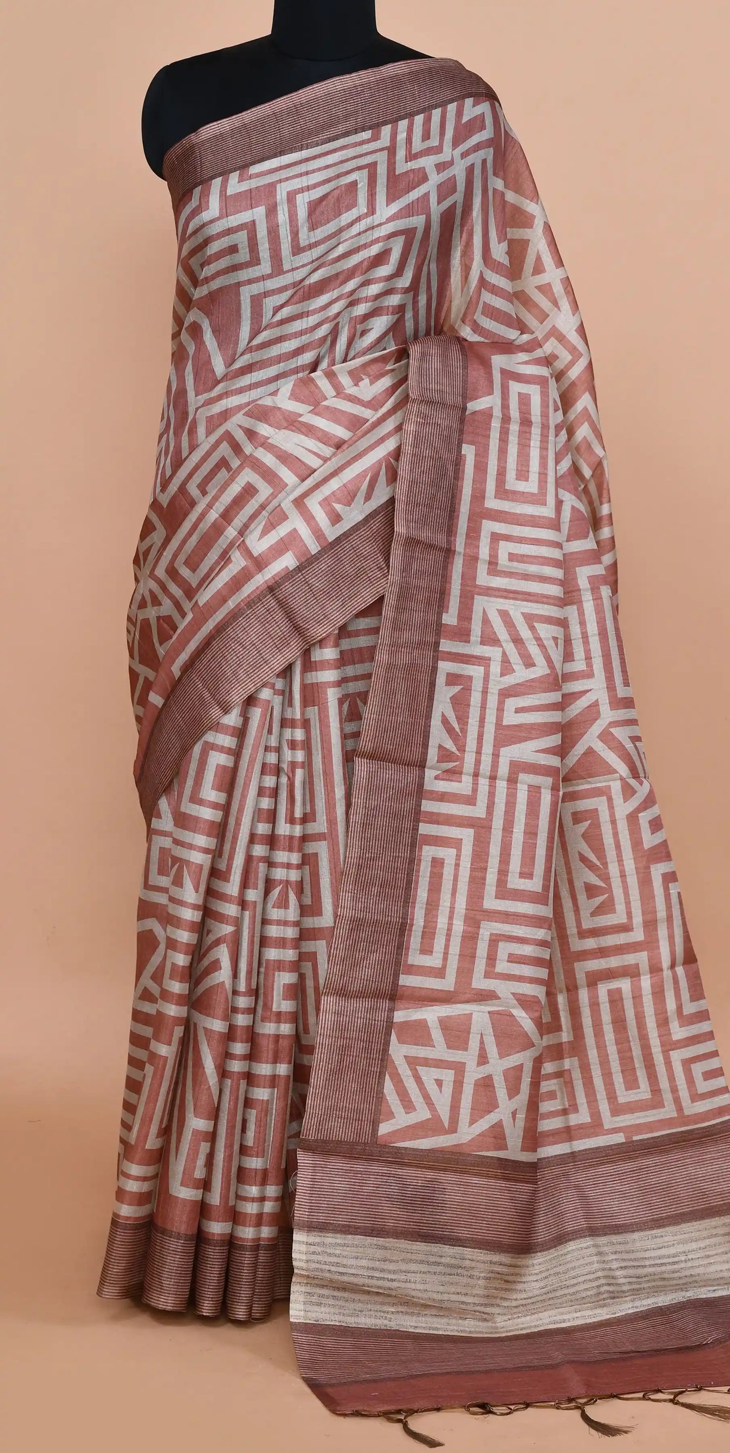 Ojasvi Terracotta Rust Saree featured