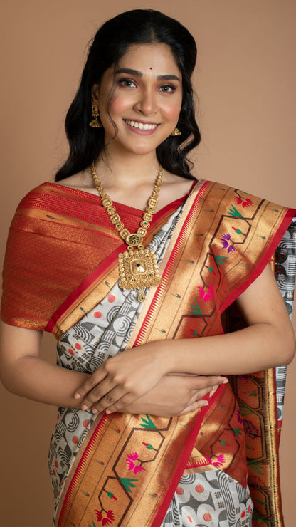 Abstract Banarasi Silk Saree Saree