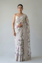 Load image into Gallery viewer, Aranya Grace Kota Doriya Saree Purple Saree featured