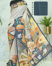 Load image into Gallery viewer, Ruhi Abstract Tussar Silk Saree Mauve featured