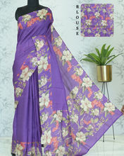 Load image into Gallery viewer, Manjari: Magnolia Muse Tussar Silk Saree Saree