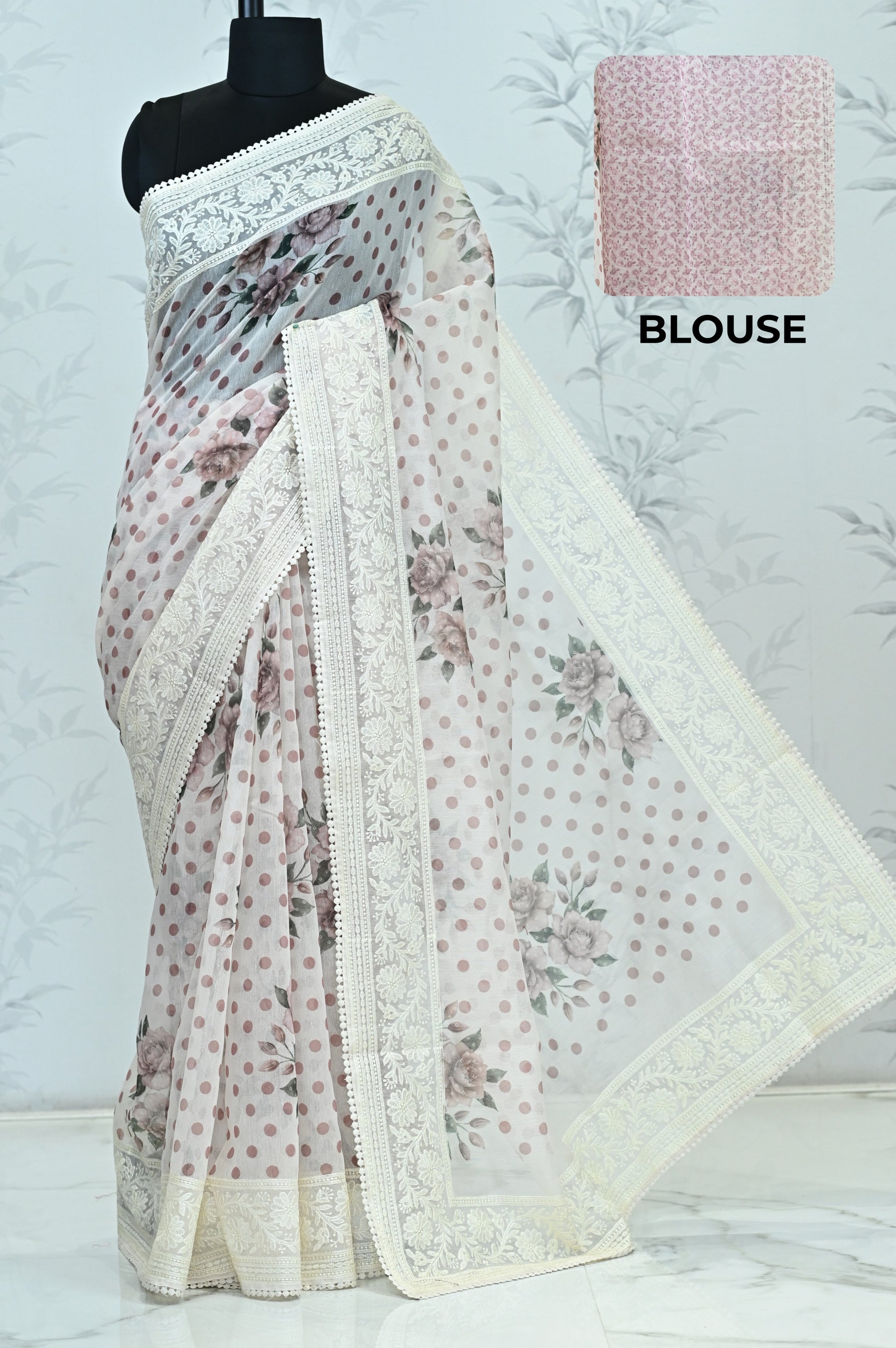 Maya Pure Super Net Saree Brown orange Saree featured