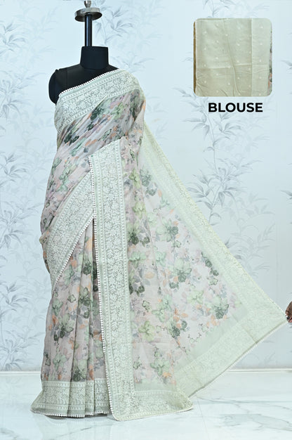 Nayara Kota Doriya Garden Saree Green Saree featured