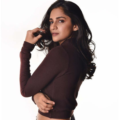 Full Sleeves Blouses - Dark Brown - Blouse featured