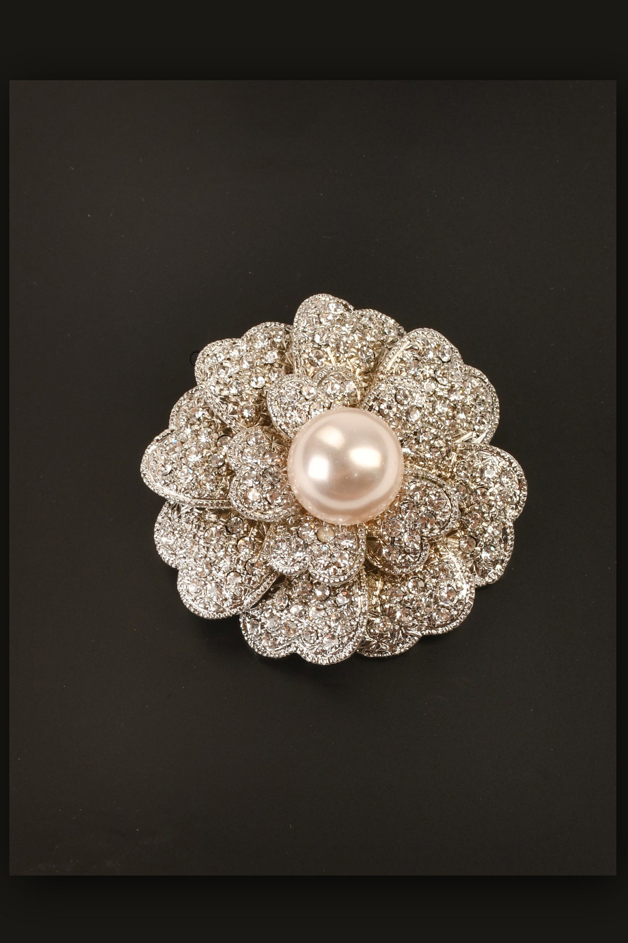 Flower with Heart Shaped Petals Brooch Brooch