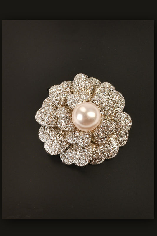 Flower with Heart Shaped Petals Brooch Brooch