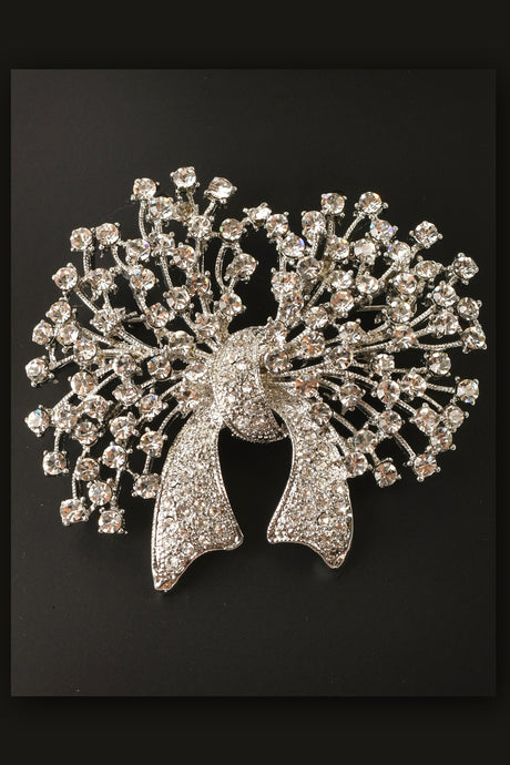 Beautiful Stone Studded Floral Brooch Brooch