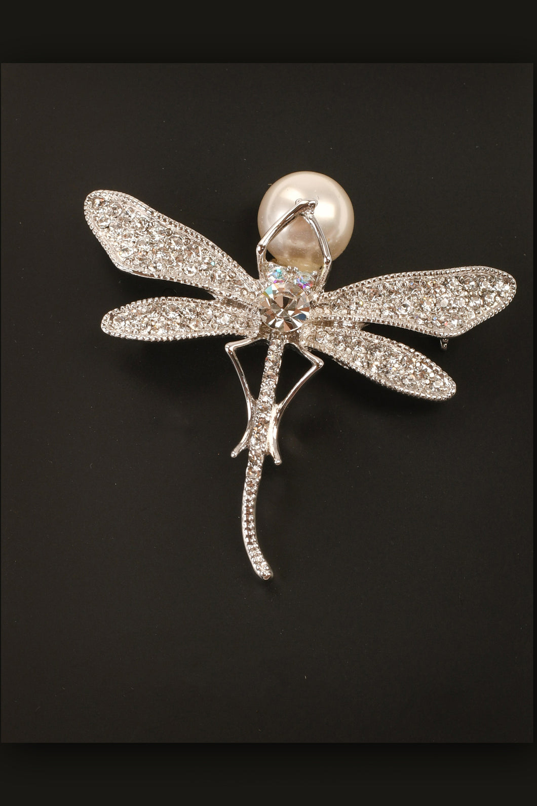 Dragonfly with Pearl Brooch for Good Luck Brooch
