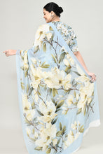 Load image into Gallery viewer, Windy Blue Chiffon Silk Saree Saree