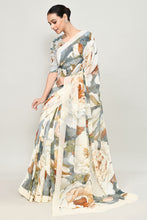Load image into Gallery viewer, Vintage Rose Chiffon Silk Saree. Saree