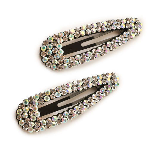 Studded Hair Clip 106 White Hair Accessories