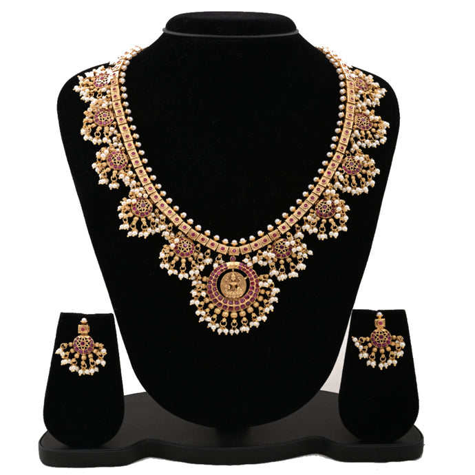 Temple Jewellery- Necklace (DD-R1N-504RW) Necklace
