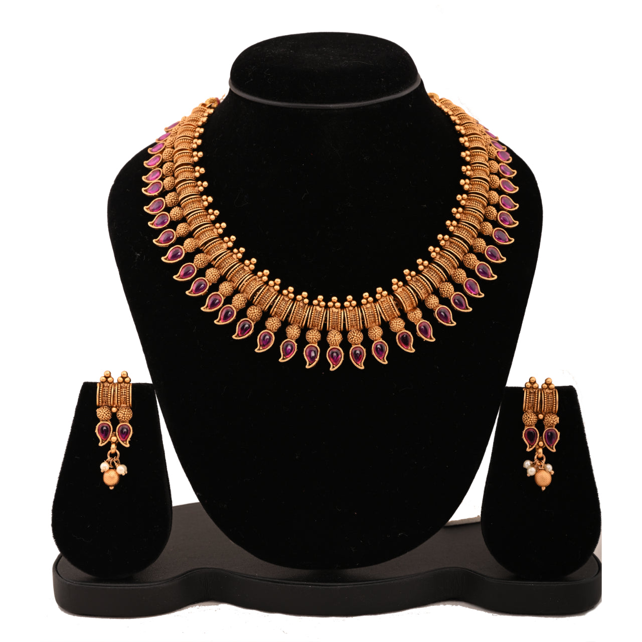 Temple Jewellery- Necklace (DD-S1N-514R) Necklace