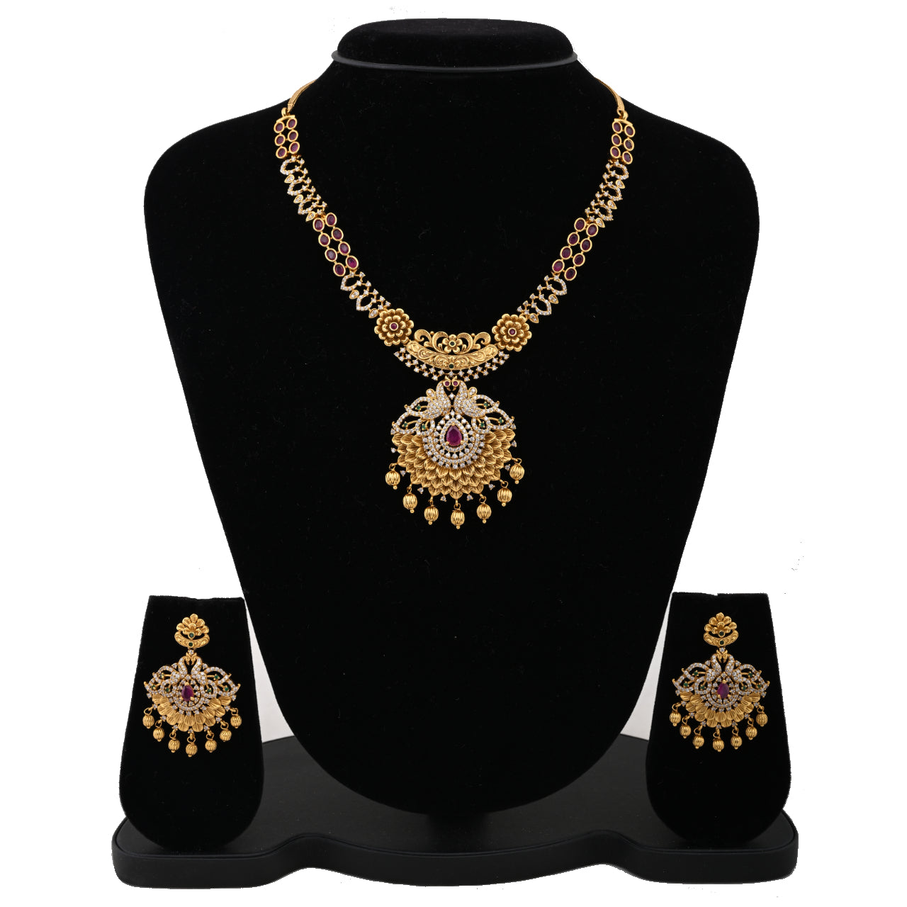 Temple Jewellery- Necklace (DD-S1N-546R) Necklace