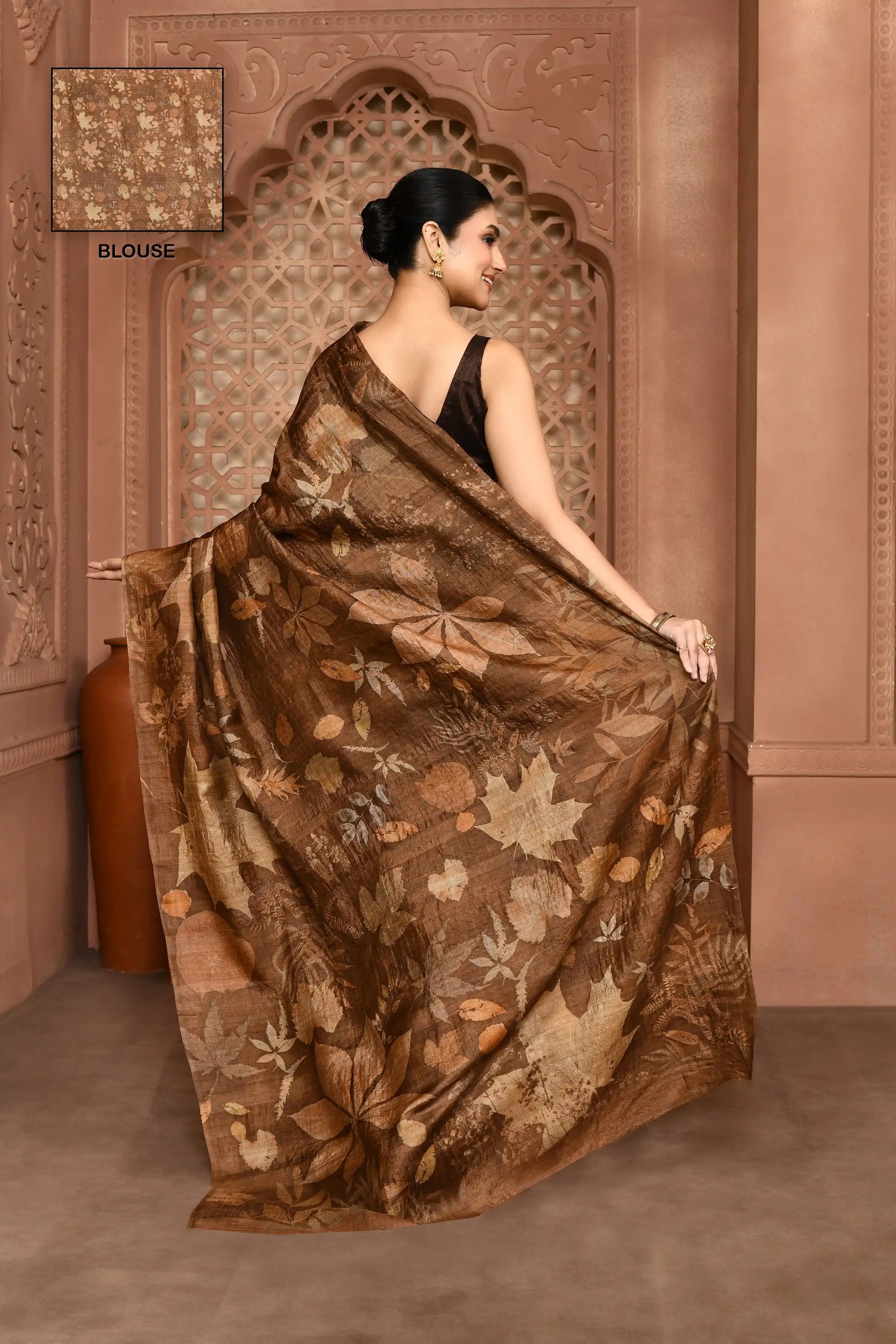 Amber Autumn Saree featured