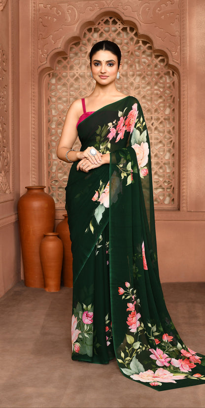 Nirmala Blossom Georgette Saree Saree removed