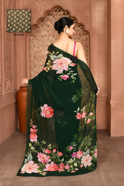 Nirmala Blossom Georgette Saree Saree removed