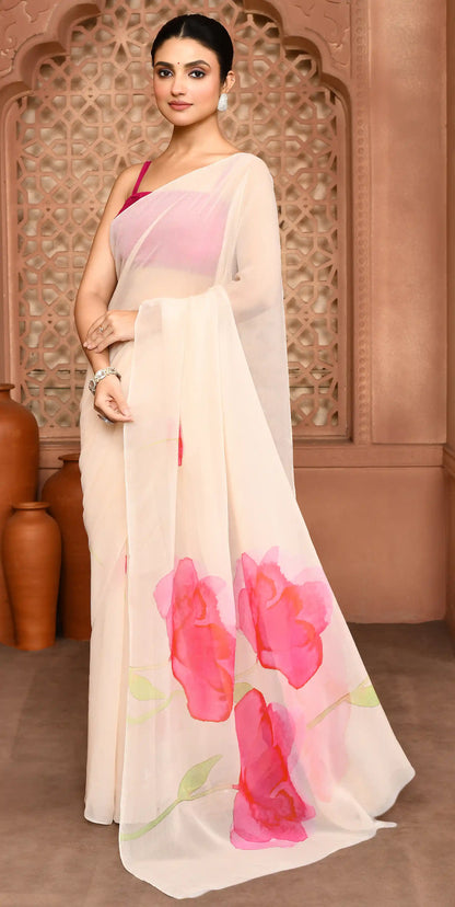 Rose Whisper Saree featured