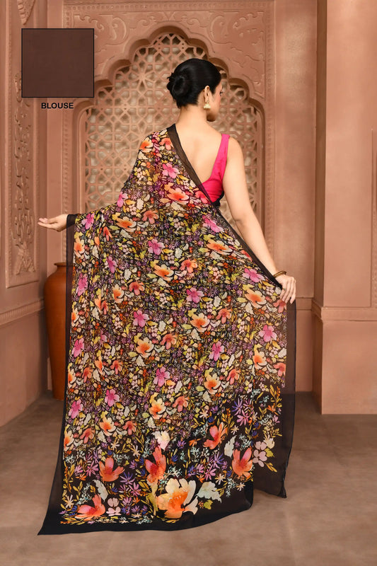 Pushpika Garden VC Chinnon Saree featured