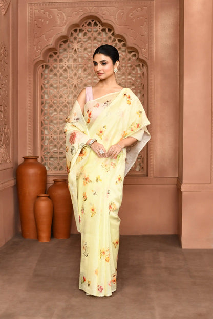 Sunny Meadow Silk Saree featured