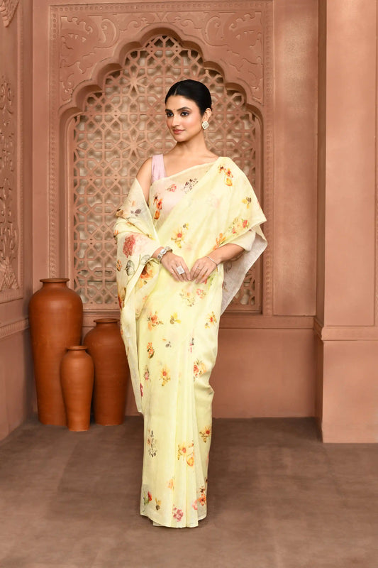Sunny Meadow Silk Saree featured