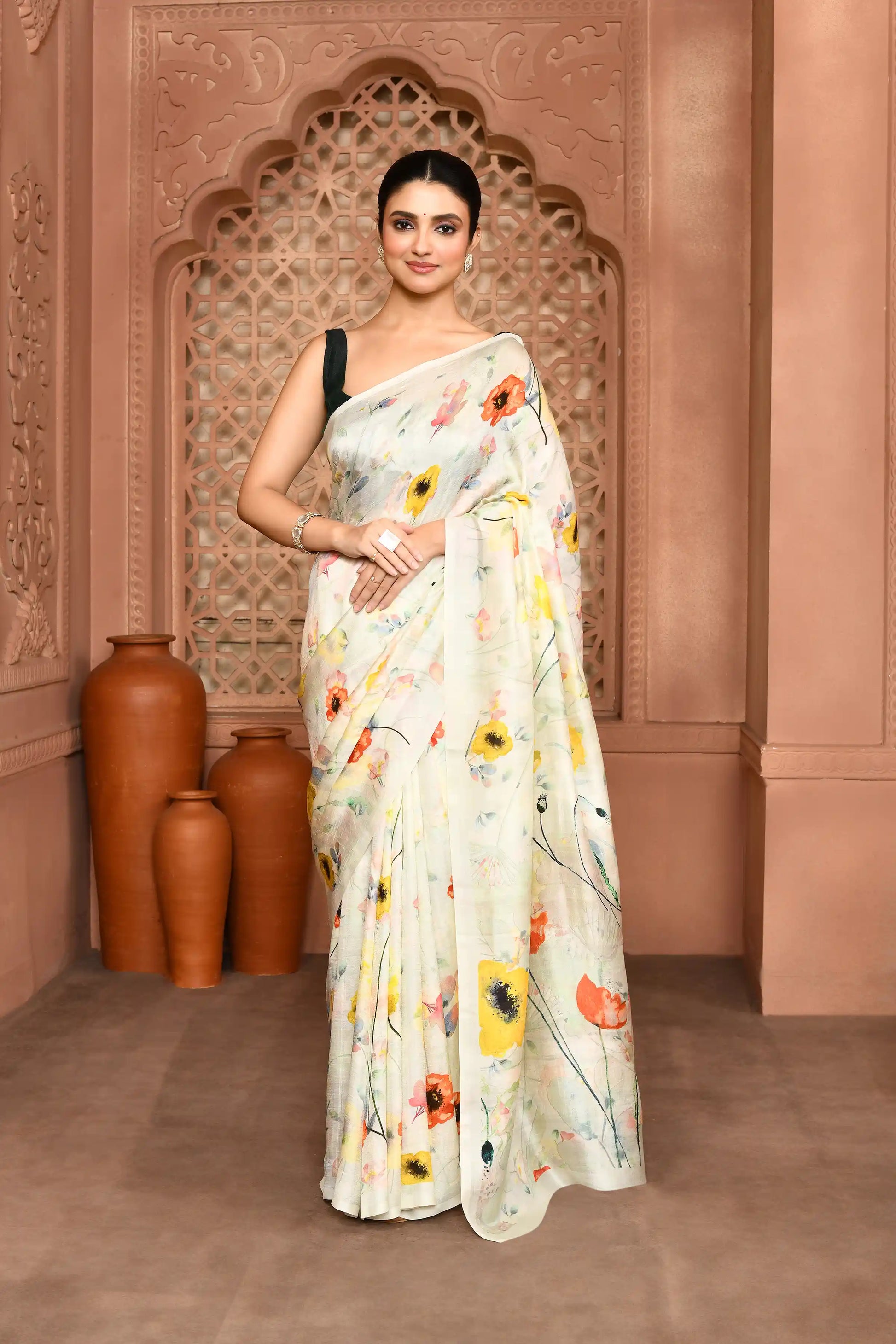 Prakriti Bloom Mulberry Silk Saree featured removed